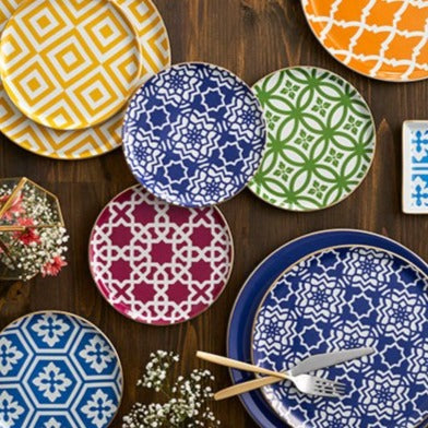 Morocco Mixed Colour Dinner Set 24 pcs