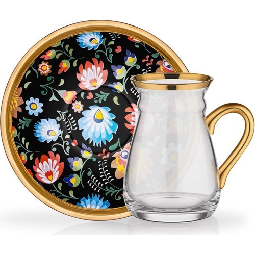 Tuana Handle Turkish Tea Set