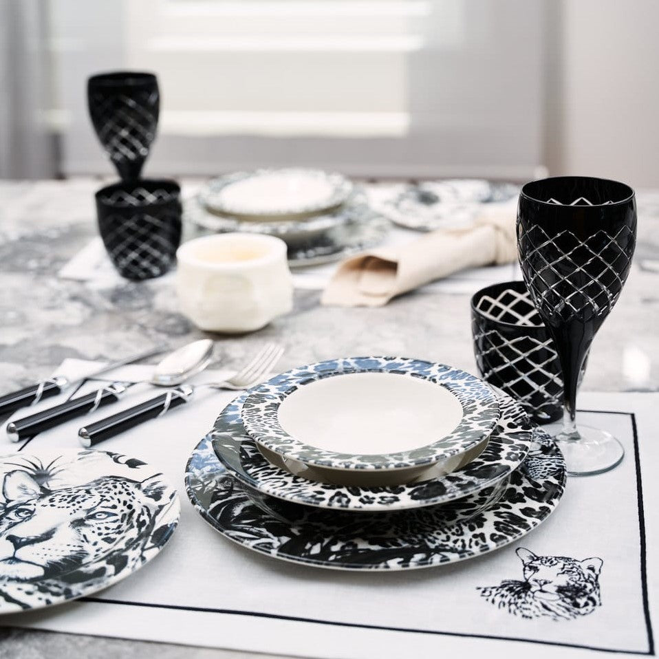 Leopard print dinner set best sale