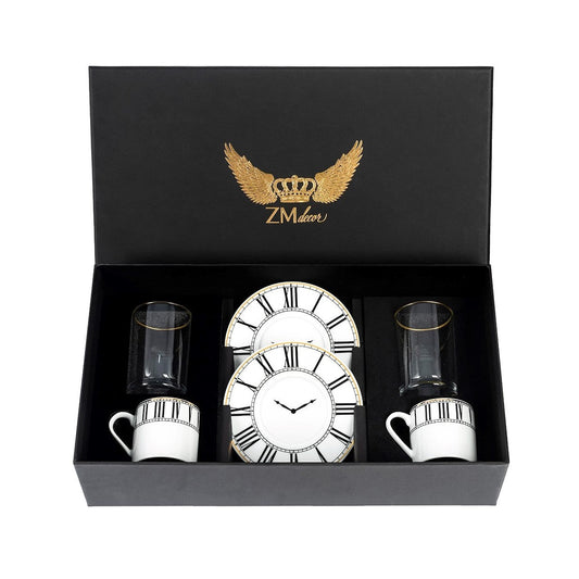 Saat 2-person Turkish Coffee Set with water (Gift Box)