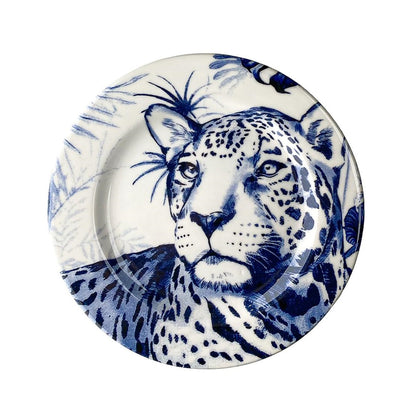 Leopard Blue Dinner Set 24 pcs