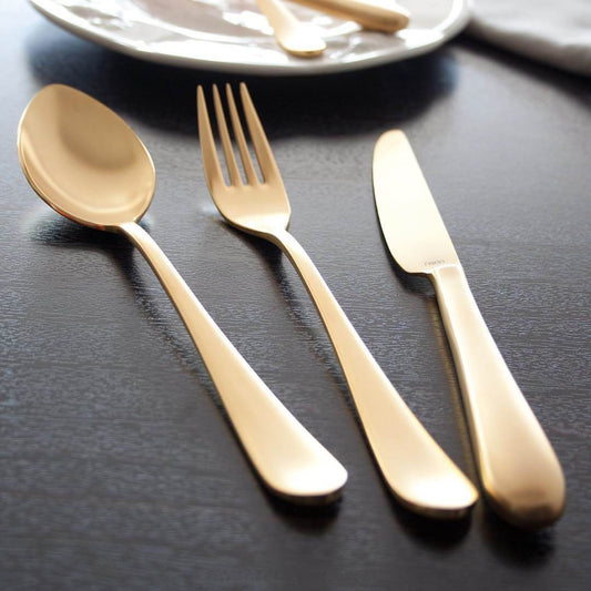 Epsilon Matt Gold Cutlery Set - 42 pcs